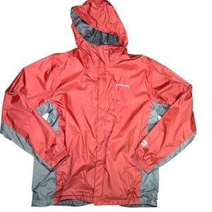 Columbia Omni-Tech Waterproof Jacket Red and Gray Size Large Style# 1751811
